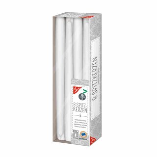 G&G Spitzkerze weiss (8St Packung)