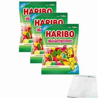 Haribo Wackelgeister 3er Pack (3x175g Beutel) + usy Block