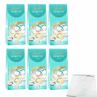 Lindt Fioretto Minis Cocos 6er Pack (6x115g Packung) + usy Block