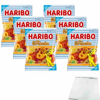 Haribo Süße Brezeln 6er Pack (6x175g Beutel) + usy Block