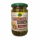 Kühne Sandwichgurken würzig-süß 6er Pack (6x330g Glas) + usy Block