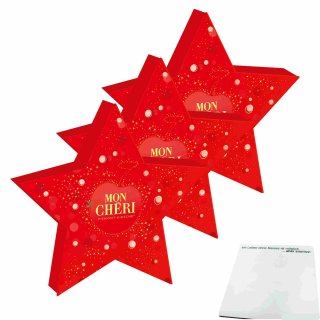 Mon Chéri Stern Geschenkbox 3er Pack (3x147g Packung) + usy Block