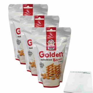 DOLLYS Biscuits Golden Match Sticks 3er Pack (3x70g Packung) + usy Block