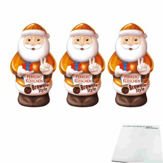 Ferrero Küsschen Weihnachtsmann Brownie Style 3er Pack (3x70g) + usy Block