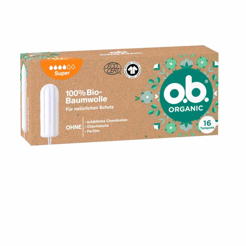 OB Tampon Organic Bio Super 3er Pack (3x16 St. Packung) + usy Block