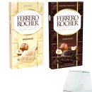 Ferrero Schokolade Dunkel & Weiß Testpaket (2x90g Tafel) + usy Block