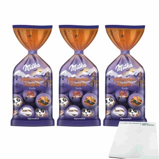 Milka Halloween Kugeln 3er Pack (3x100g Beutel) + usy Block