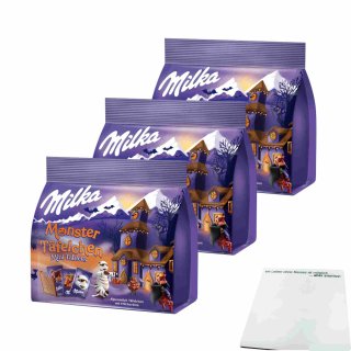 Milka Halloween Monster Täfelchen 3er Pack (3x150g Packung) + usy Block