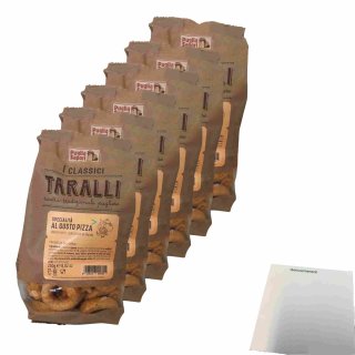 Puglia Sapori Taralli Gebäck mit Pizza Geschmack 6er Pack (6x250g Beutel) + usy block