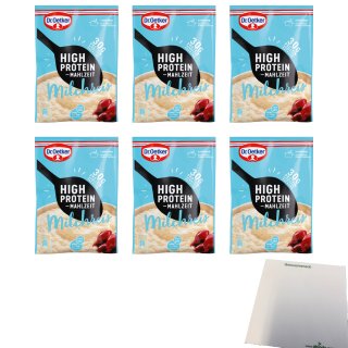 Dr. Oetker High Protein Mahlzeit Milchreis 6er Pack (6x104g Beutel) + usy Block