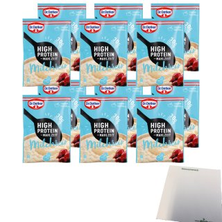 Dr. Oetker High Protein Mahlzeit Milchreis 12er Pack (12x104g Beutel) + usy Block