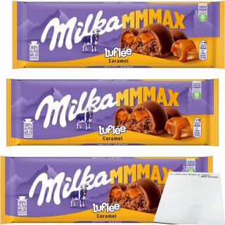 Milka Luflee Caramel 3er Pack (3x250g Großtafel) + usy Block