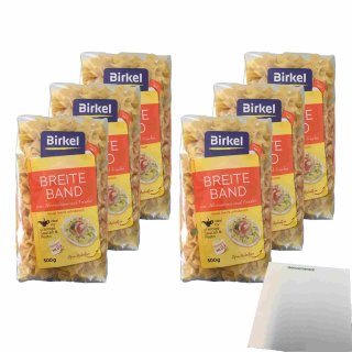 Birkels No.1 Breite Band aus Hartweizen und Frischei 6er Pack (6x500g Packung) + usy Block