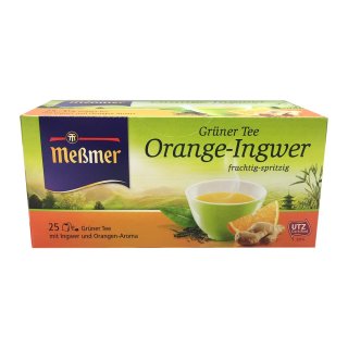 Messmer Grüner Tee Orange & Ingwer 2er Pack (2x25 Teebeutel)