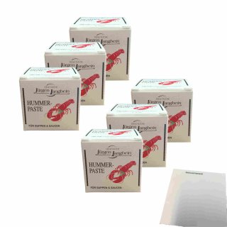 Jürgen Langbein Hummerpaste für Suppen und Saucen 6er Pack (6x50g Packung) + usy Block