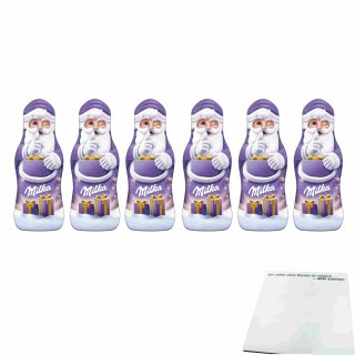 Milka Weihnachtsmann Alpenmilch Schokolade 6er Pack (6x15g) + usy Block