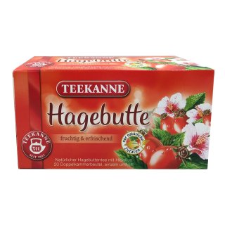 Teekanne Hagebutte fruchtig und erfrischend 6er Pack (6x20 Teebeutel)