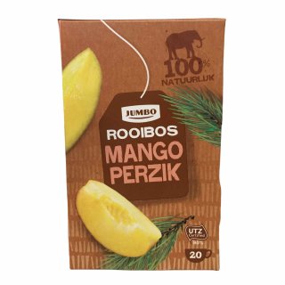 Jumbo Rooibos Mango Perzig (Mango Pfirsich) 20 Teebeutel (30g Packung)