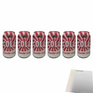 Jumbo Cola Strawberry Cream 6er Pack (6x0,33l Dose Erdbeer-Sahne-Cola) + usy Block