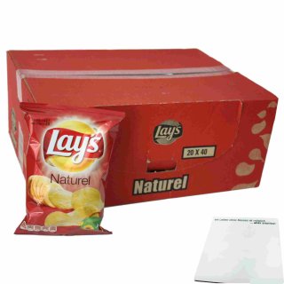 Lays  Holland Chips Naturel 20x40g Packung + usy Block