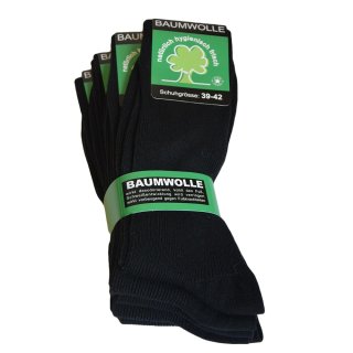 Star Socks Baumwolle Socken Schwarz 5 Paar (Gr. 39-42)