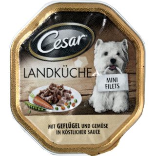 Cesar Landküche mit Geflügel und Gemüse in köstlicher Sauce 14er Pack (14x150g Schale)