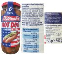 Böklunder Hot Dog Würstchen in Eigenhaut 3er Pack (3x300g Glas, 6 Würstchen) + usy Block
