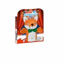 Ferrero kinder Schokolade Fingertheater Plüsch Puppe Fuchs 4 Riegel (50g Packung) + usy Block