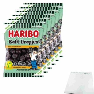 Haribo Soft Dropjes Veggie 6er Pack (6x175g Beutel) + usy Block