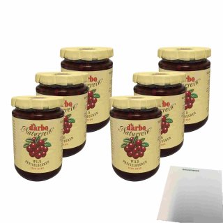 DArbo Wildpreiselbeeren 6er Pack (6x400g Glas) + usy Block
