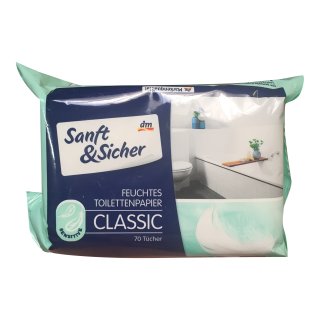 Sanft & Sicher Feuchtes Toillettenpapier CLASSIC (70 Tücher)