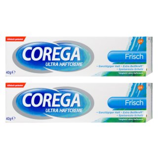 Corega Ultra 3D Haftcreme Frisch 2er Pack (2x40g Tube)