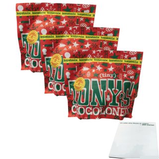 Tonys Chocolonely Kerstmix tiny Weihnachtsmischung 3er Pack (3x180g Beutel) + usy Block