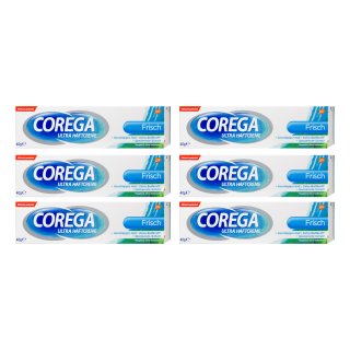 Corega Ultra 3D Haftcreme Frisch 6er Pack (6x40g Tube)