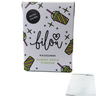 Bilou Kaugummi Slushy Apple Flavour (24g Packung) + usy Block