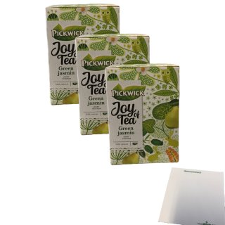 Pickwick Joy of Tea Green Jasmin 3er Pack (3x22,5g Packung) + usy Block