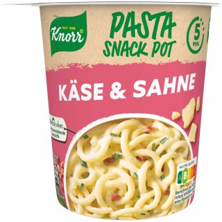 Knorr Pasta Snack Käse-Sahne-Sauce VPE (8x71g Packung)