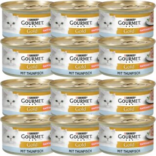 Purina Gourmet Gold Raffiniertes Ragout mit Thunfisch VPE (12x85g Dosen)