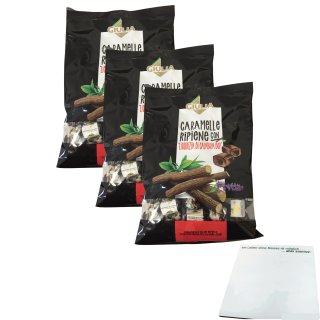 Giulia Caramelle Ripiene con "Liquirizia di Calabria DOP" 3er Pack (3x150g Beutel gefüllte Lakritzbonbons) + usy Block