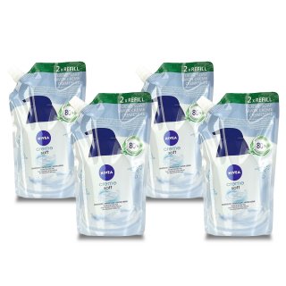 NIVEA Body Cleansing Flüssigseife Creme Soft Nachfüllbeutel 4er Pack (4x500ml)