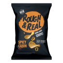 Rough & Real Chips Spicy Cajun 6er Pack (6x125g Beutel) + usy Block