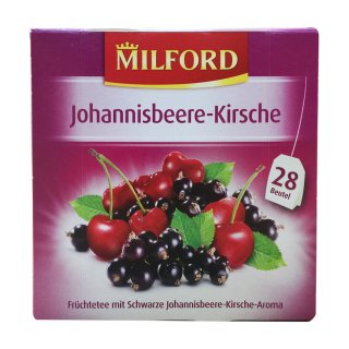 Milford Früchtetee Johannisbeere Kirsche 6er Pack (6x28 Teebeutel)