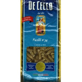 De Cecco Nudeln "Fusilli" n.34, 24er Pack (24x500 g)