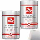 illy Espresso ganze Bohne Classico Klassisch-Samtig 2er Pack (2x250g Dose) + usy Block