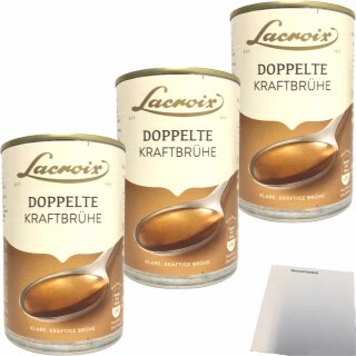 Lacroix Doppelte Kraft-Brühe 3er Pack (3x400ml Dose) + usy Block