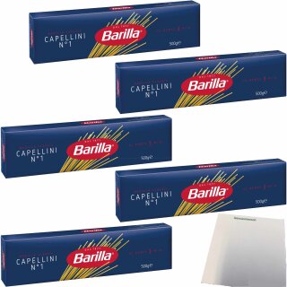 Barilla Cappellini No1 5er Pack (5x500g Packung) + usy Block
