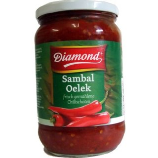 Diamond Sambal Oelek, Gewürzsauce aus frisch gemahlenen Chilischoten, 2er Pack (2x750 Gramm)