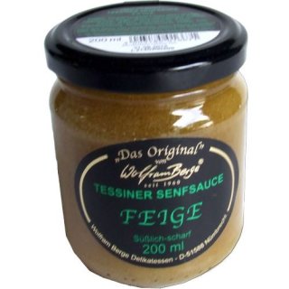 Wolfram Berge Tessiner Senfsauce "Feige" 3er Pack (3x200ml Glas)