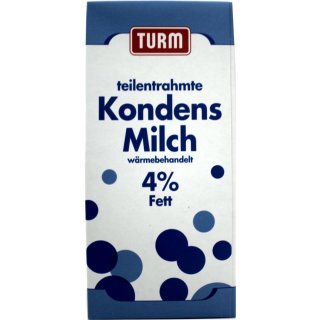 Turm Teilentrahmte Kondensmilch Wärmebehandelt 4% Fett 6er Pack (6x1kg Kartonpack)