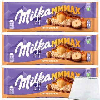Milka Toffee Ganznuss 3er Pack (3x300g Tafel) + usy Block